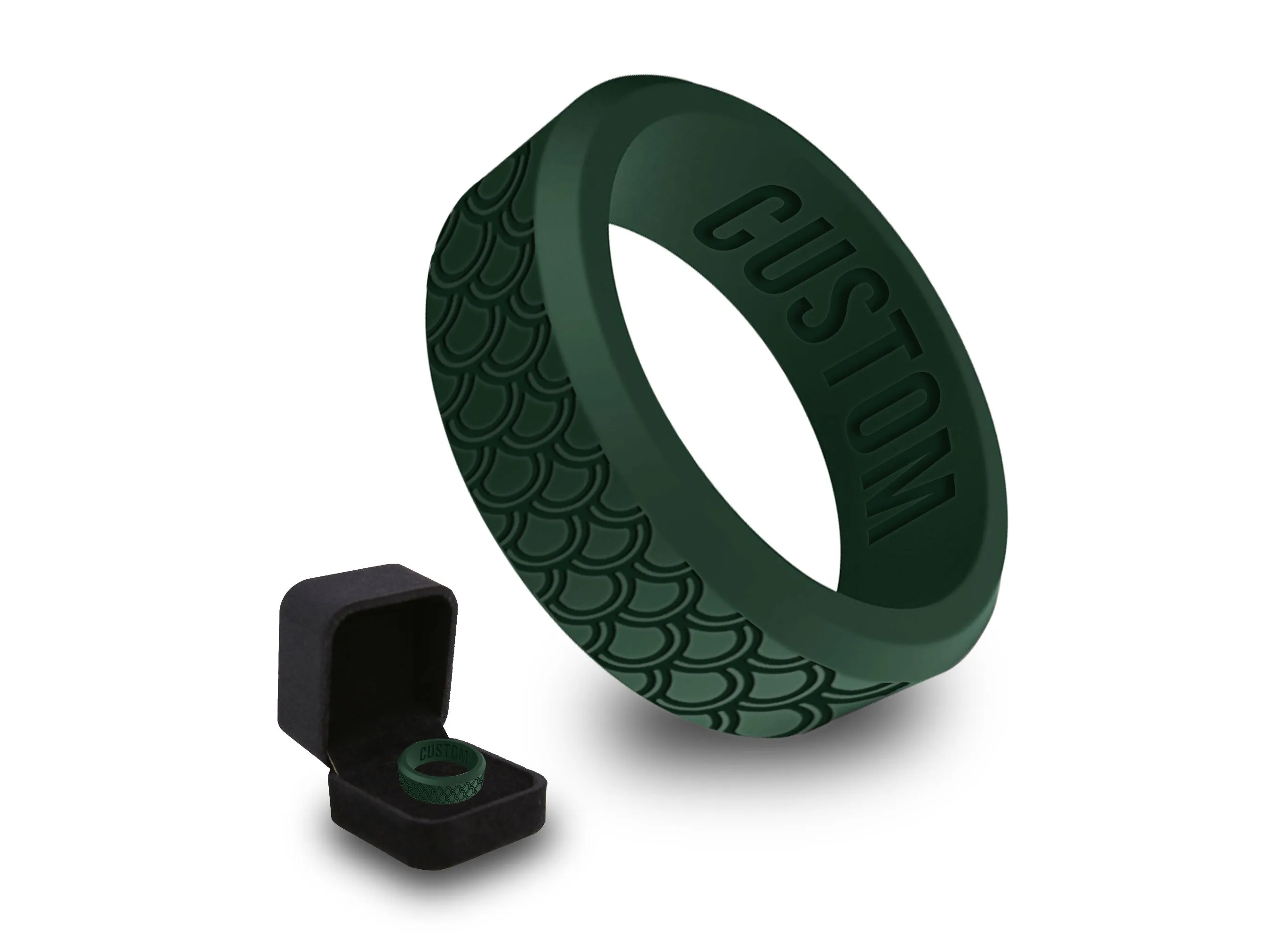 WildFire Fish Scale Mermaid Silicone Ring   Ring Box