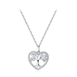 Womens Cubic Zirconia Tree of Life Necklace